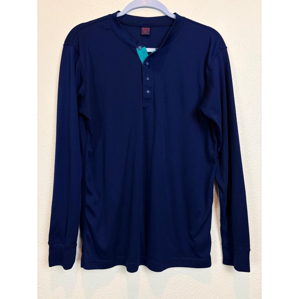 Patagonia Capilene Henley Shirt Mens Large Navy Blue Vintage Long Sleeve Layer